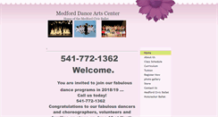 Desktop Screenshot of medforddanceartscenter.com
